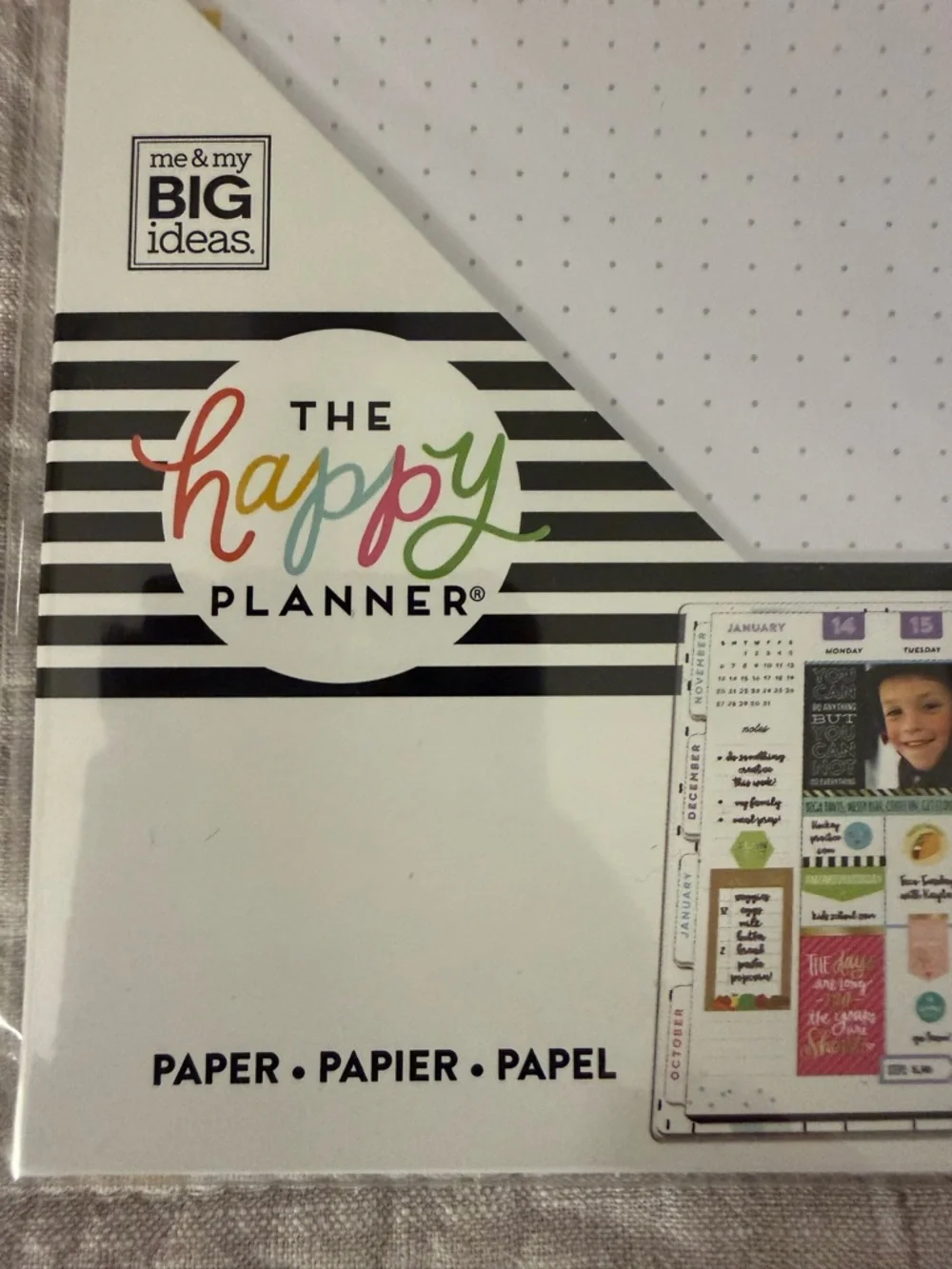 The Happy Planner Dot Grid 40 Sheet Paper Refill - White with Multicolor Edge